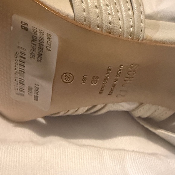 SCHUTZ Women's Beige Strappy Heels - Picture 3 of 4